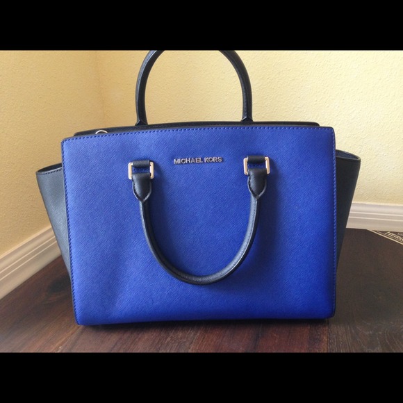 NWOT Micheal Kors Blue Satchel Bag