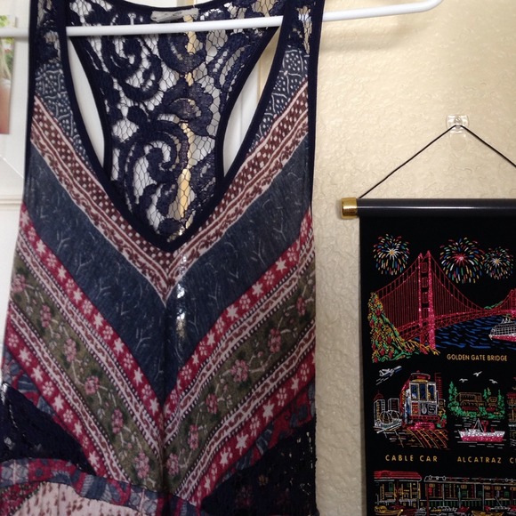 Urban Outfitters Ecote Hi Lo Dress w/ lace inset - Picture 2 of 2