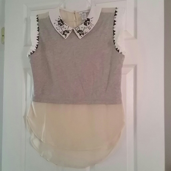 Bar I I I cap sleeve embellished layered look