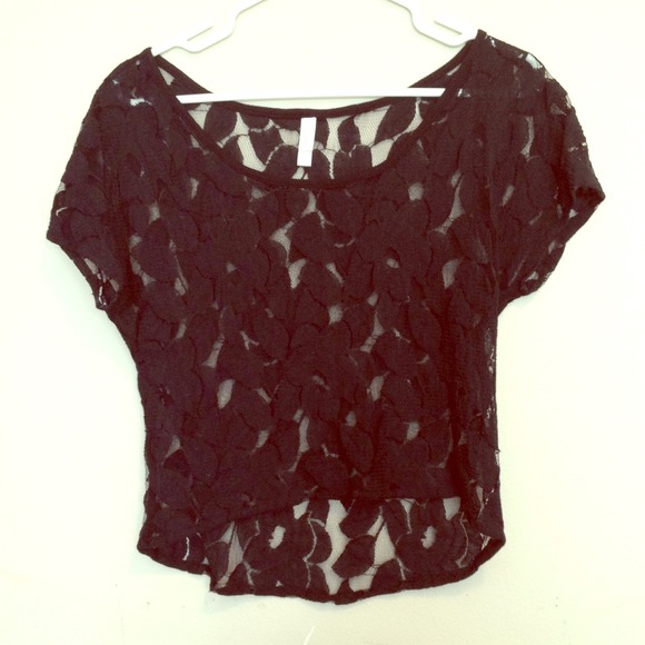 Sheer lace tee