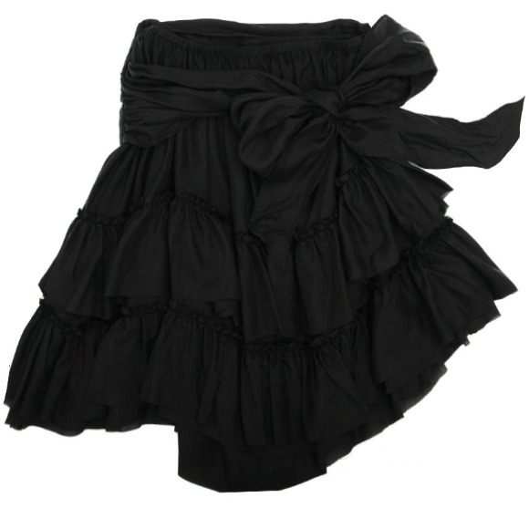 L' Agence black ruffle skirt size 2 - Picture 2 of 4
