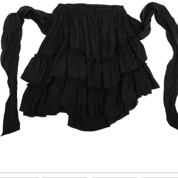 L' Agence black ruffle skirt size 2 - Picture 3 of 4