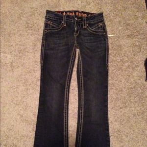 Black/grey rock revival denim