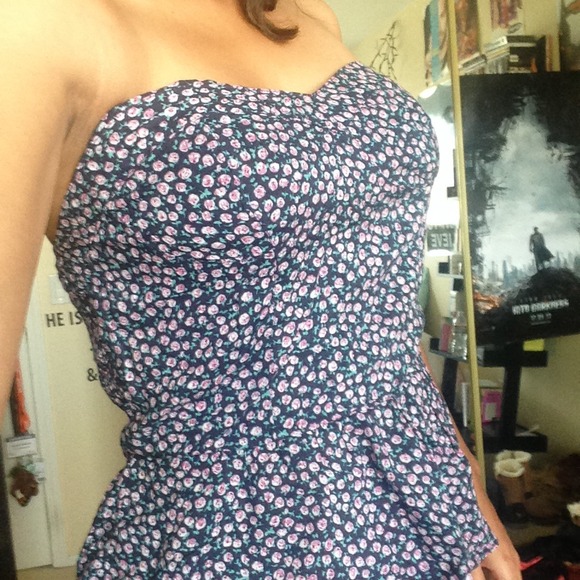 Strapless Peplum Top - Picture 2 of 2