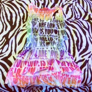 I love you ruffled shirt