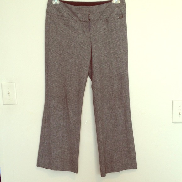 Black brown and white express editor pants