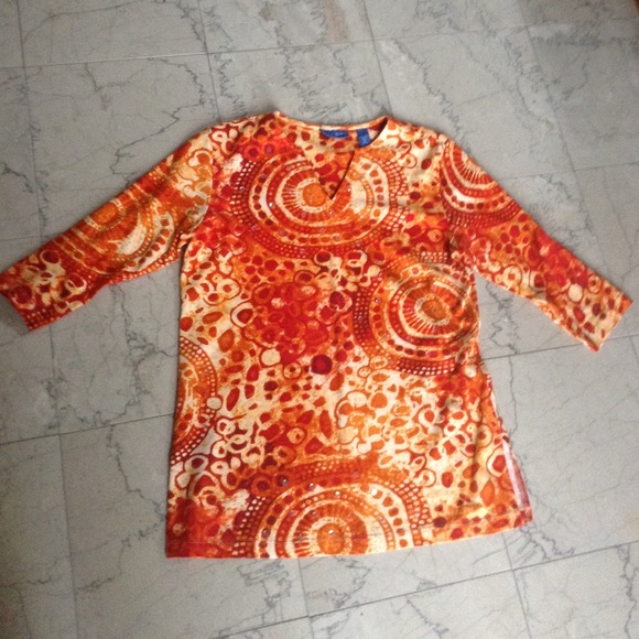 Orange Karen Scott Blouse