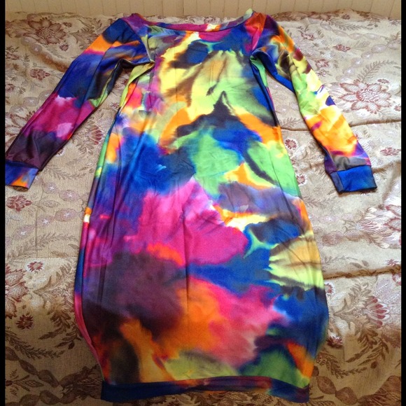Multicolor custom made bodycon dress