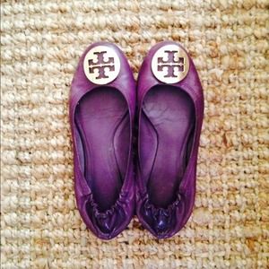 Eggplant Tory Burch flats