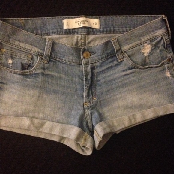 Abercrombie and Fitch light wash shorts