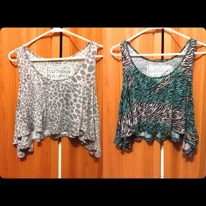 2 bundled Assymetrical Crop Tops