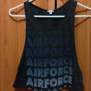 Air Force Graphic Crop Top