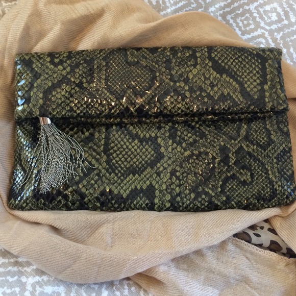 Banana Republic snakeskin clutch