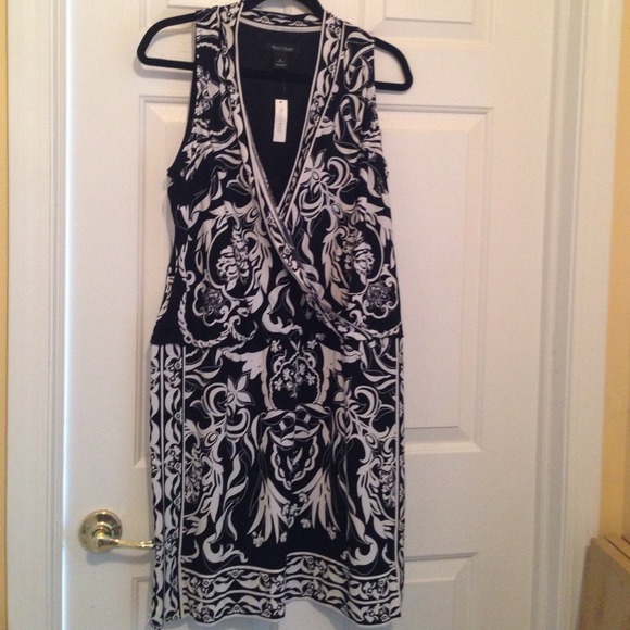 WHBM NWT sleeveless dress with crossover top