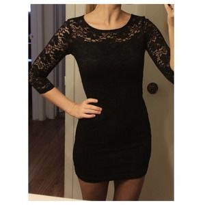 Black lace dress