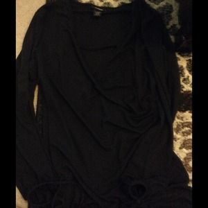 Black faux wrap Express dress