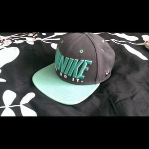 turquoise & dark grey nike hat