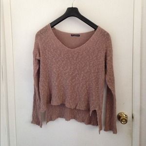 Brandy Melville Oatmeal Pink Sweater