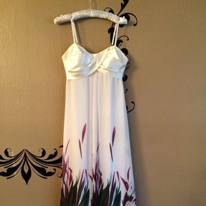Cream Chiffon Maxi Dress