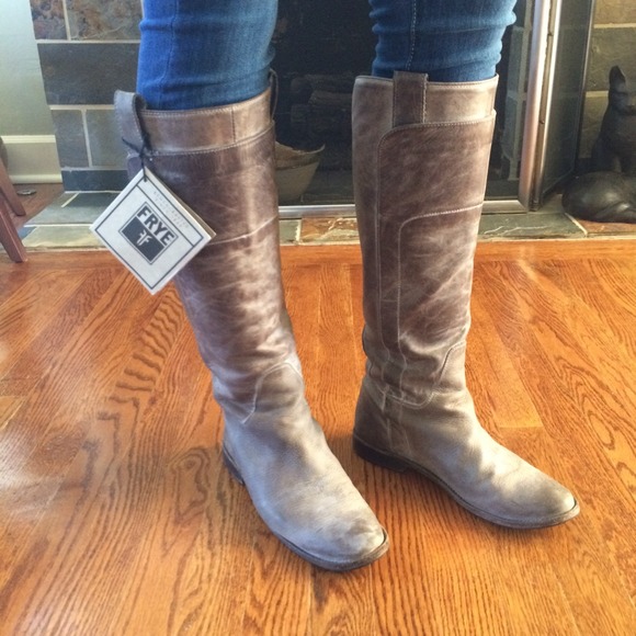 frye paige riding boots cognac