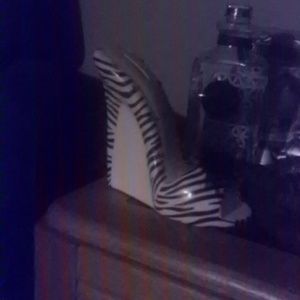 Zebra print heel piggy bank