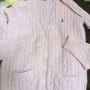 Pink Ralph Lauren cardigan