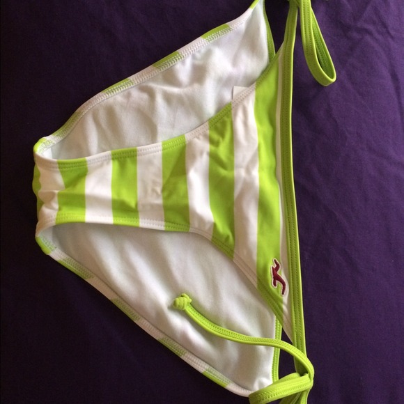 Green and white striped bathing suit - Picture 2 of 2