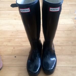 Hunter Rain Boots TALL black size 10 euro 42