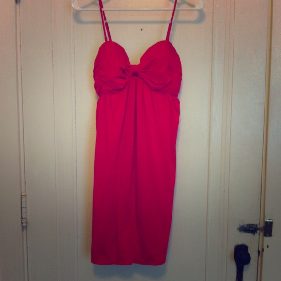 Hot Pink Dress with Built-In Bra