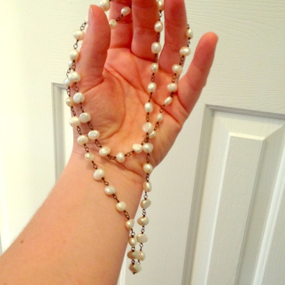 Classic Silpada long pearl necklace