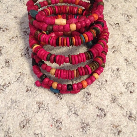 Francesca's coil beaded bracelet