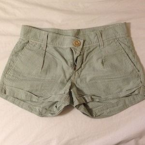 7 for all mankind green seersucker shorts