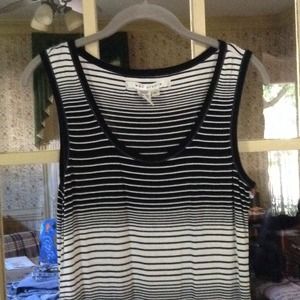 Black and white striped maxi dress