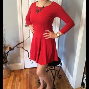 Fall Red Dress