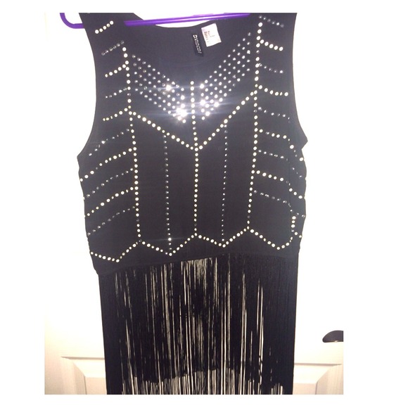 H&M silver rhinestone top