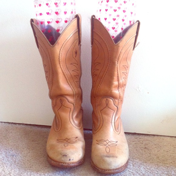 Tan cowboy boots!