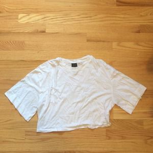 Rihanna for River Island White Crop Top