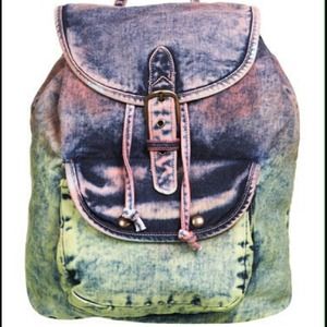 Forever 21 acid washed backpack.