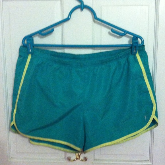 Green athletic shorts