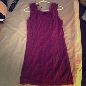 Short backless purple dress