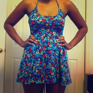 American Apparel floral skater dress