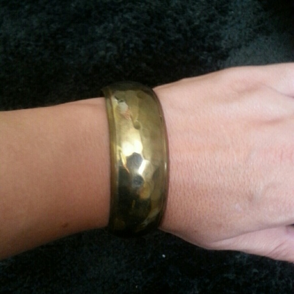 Hammered brass bracelet