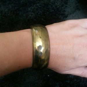 Hammered brass bracelet