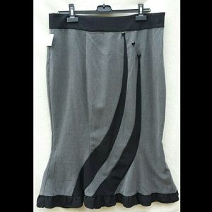 Chic Star Fitted Grey and Black Bell Skirt Size 16