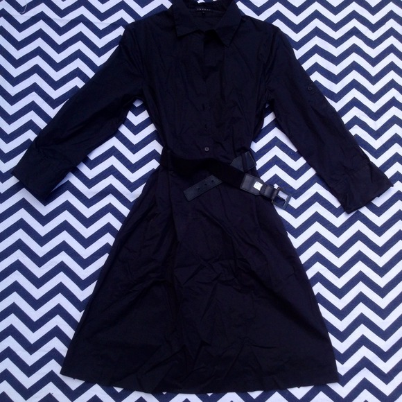 Theory Dresses & Skirts - Black Theory Button Up Dress