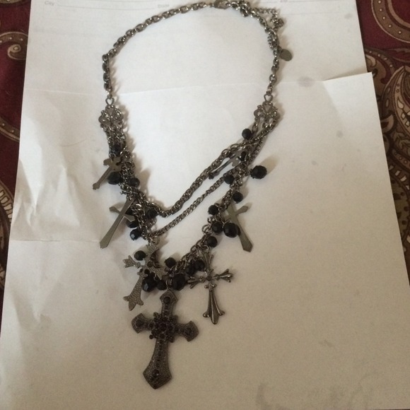 Black Cross necklace