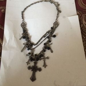 Black Cross necklace
