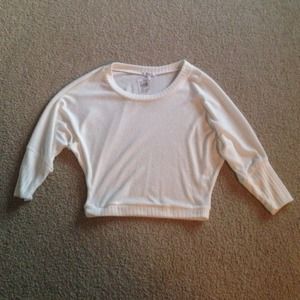 Cropped cream sweater