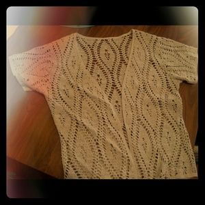 Vintage crocheted lace sweater