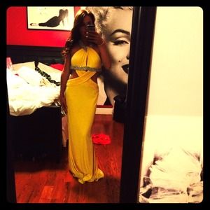 Yellow Jovani prom dress